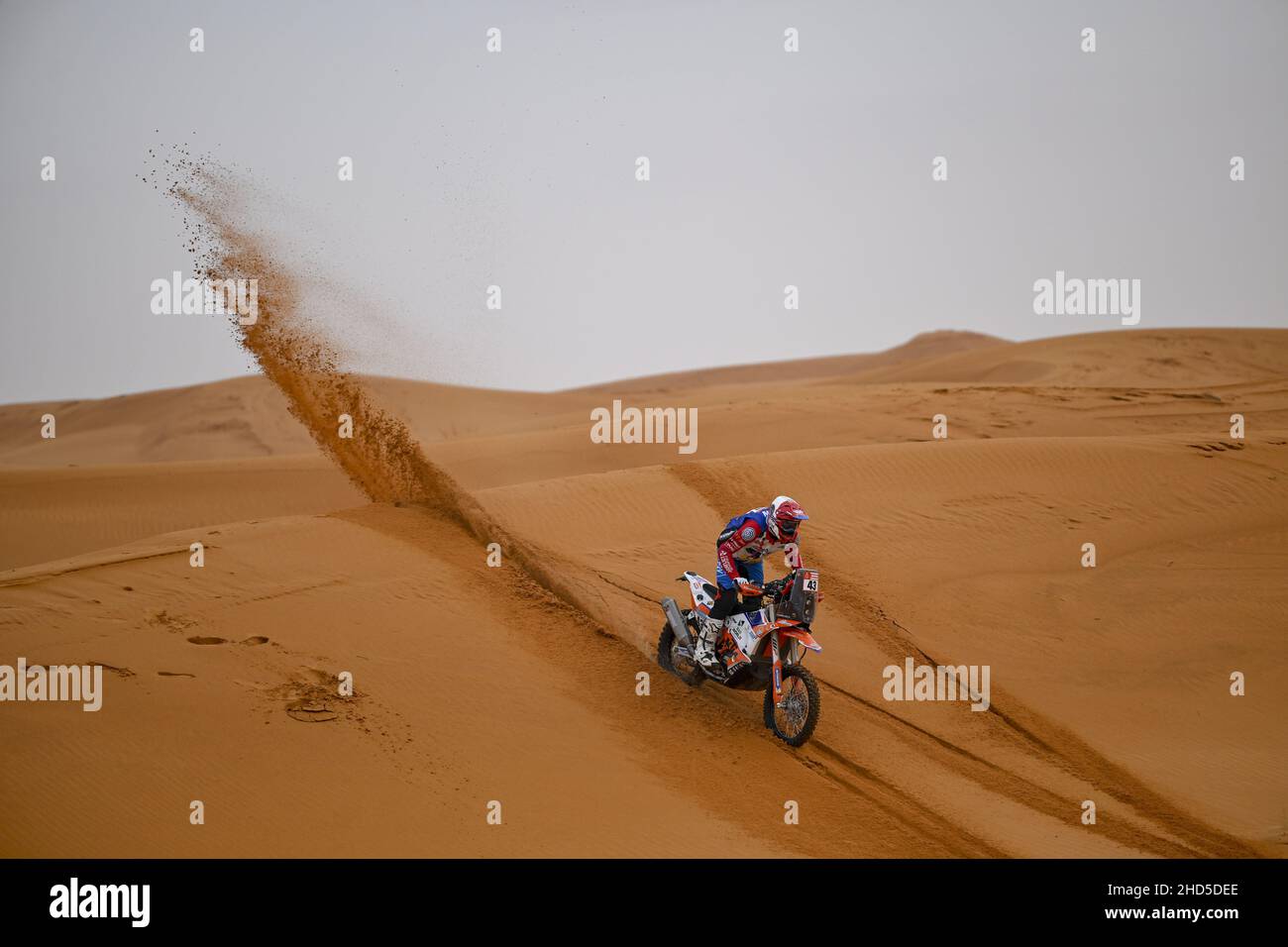 43 Klein Mason (usa), Bas Dakar KTM Racing Team, KTM 450 Rally Replica, Moto, W2RC, in azione durante la tappa 2 del Dakar Rally 2022 tra Hail e al Artawiya, il 3rd 2022 gennaio ad al Artawiya, Arabia Saudita - Foto: Gigi Soldano/DPPI/LiveMedia Foto Stock