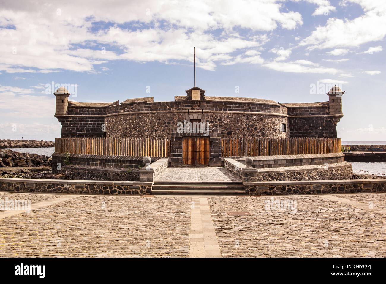 Il Castello di San Giovanni Battista (Castello Nero); Santa Cruz de Tenerife; Isole Canarie; Spagna Foto Stock