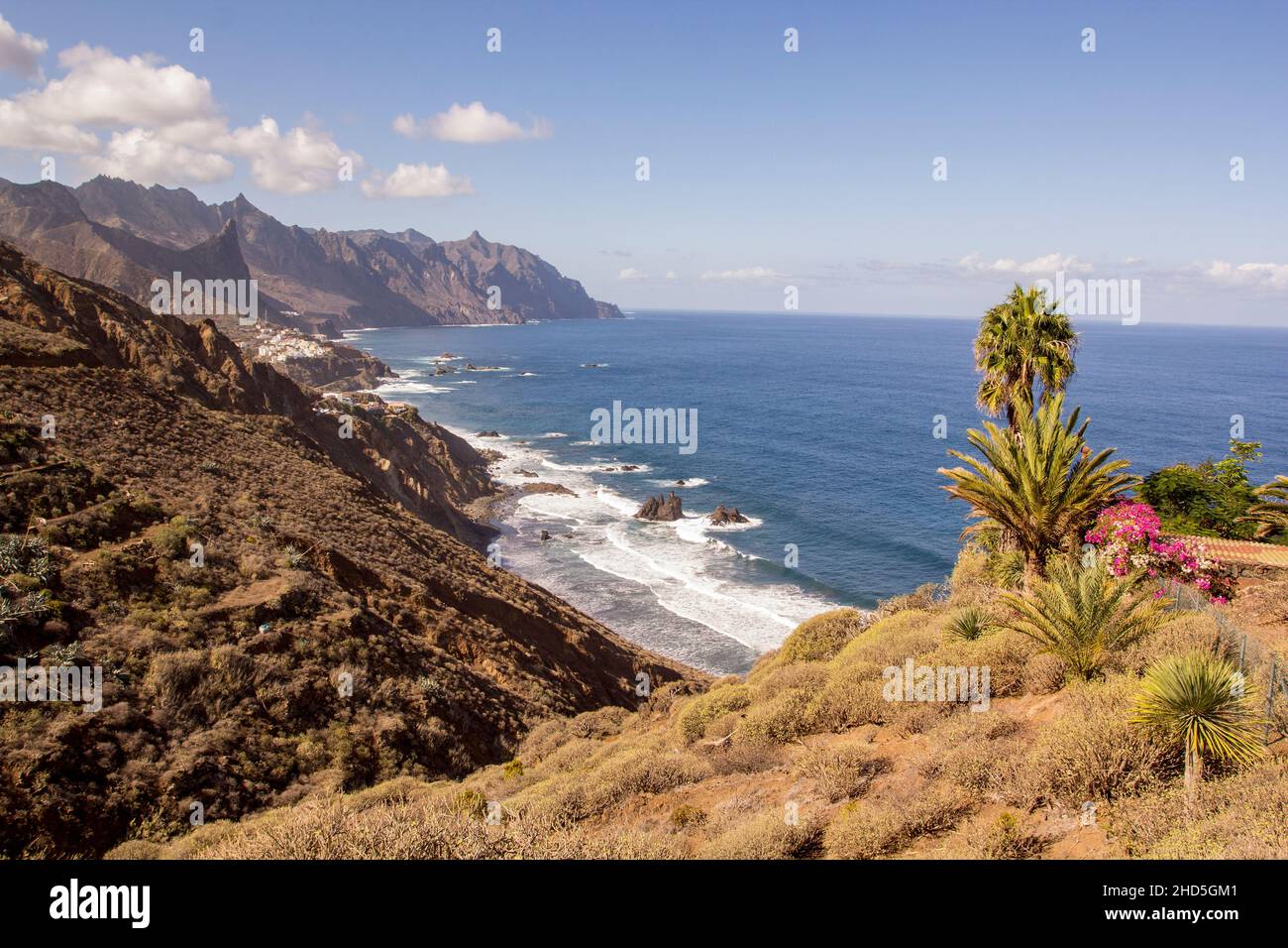 Una splendida vista sulle montagne di Anaga. Tenerife, Isole Canarie, Spagna Foto Stock