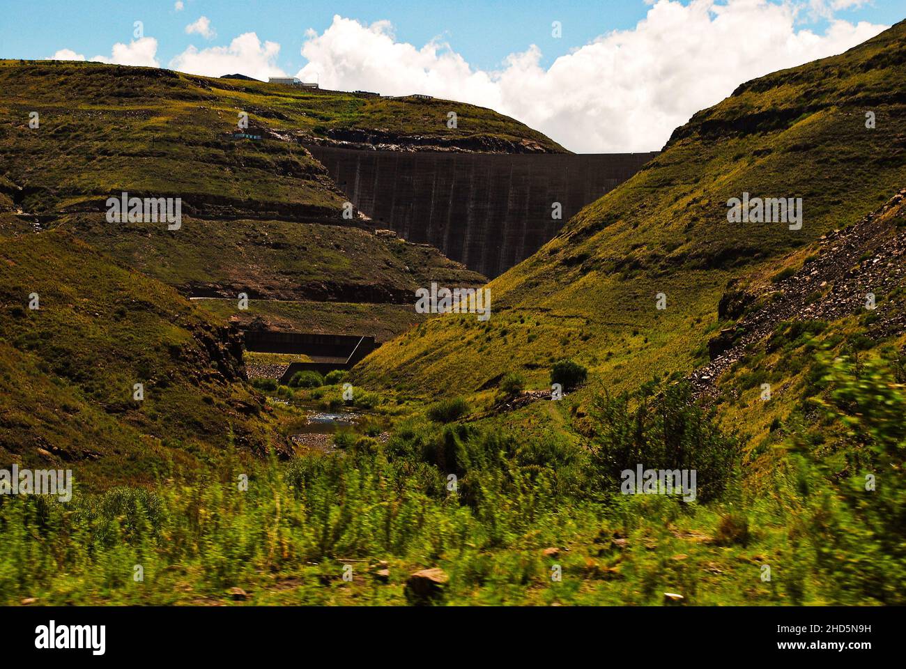 La seconda diga di larges in Africa è la diga di Katse in Lesotho Foto Stock