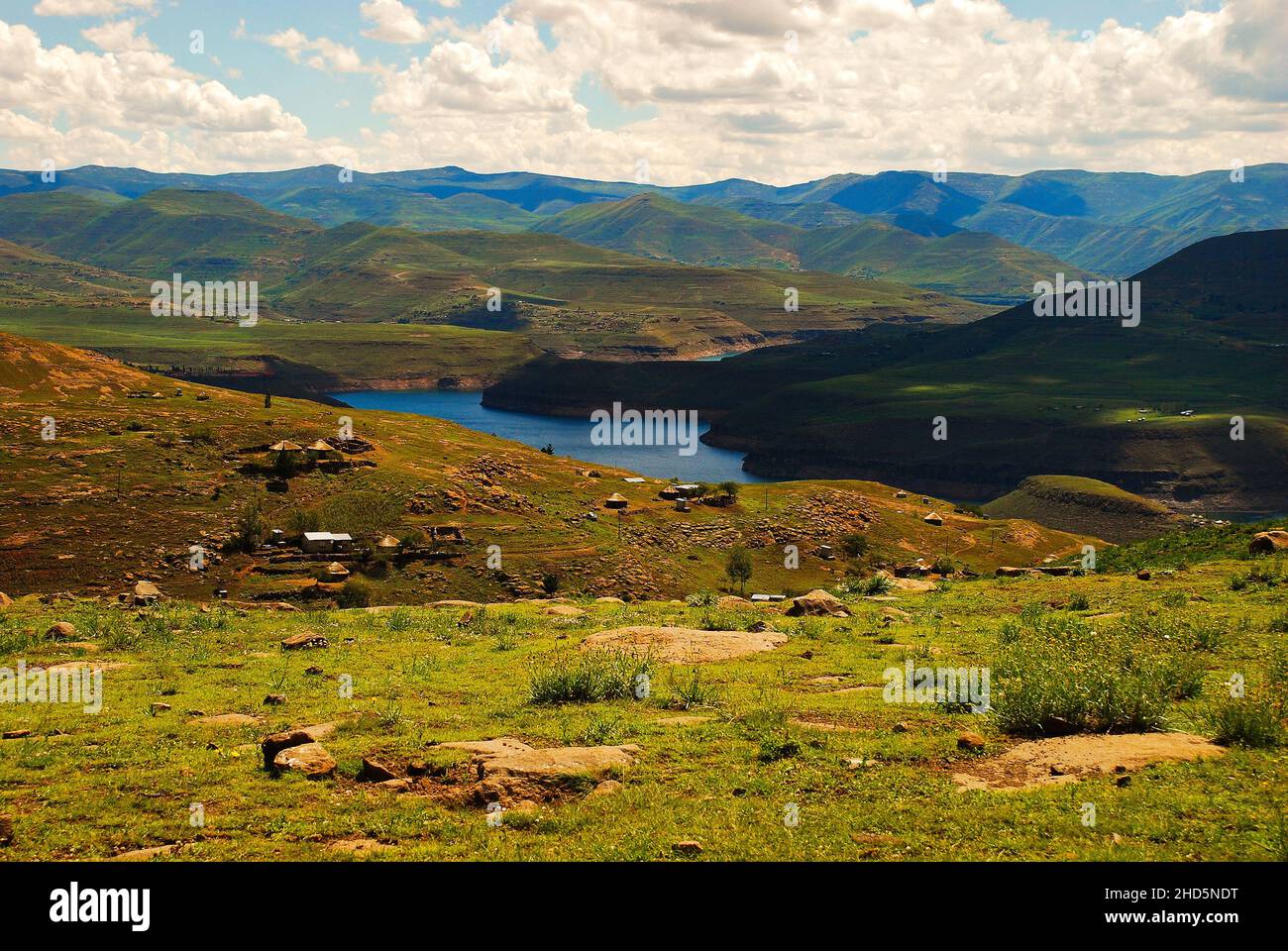 La diga di Katse in Lesotho è il progetto delle Highlands Water in Africa Foto Stock