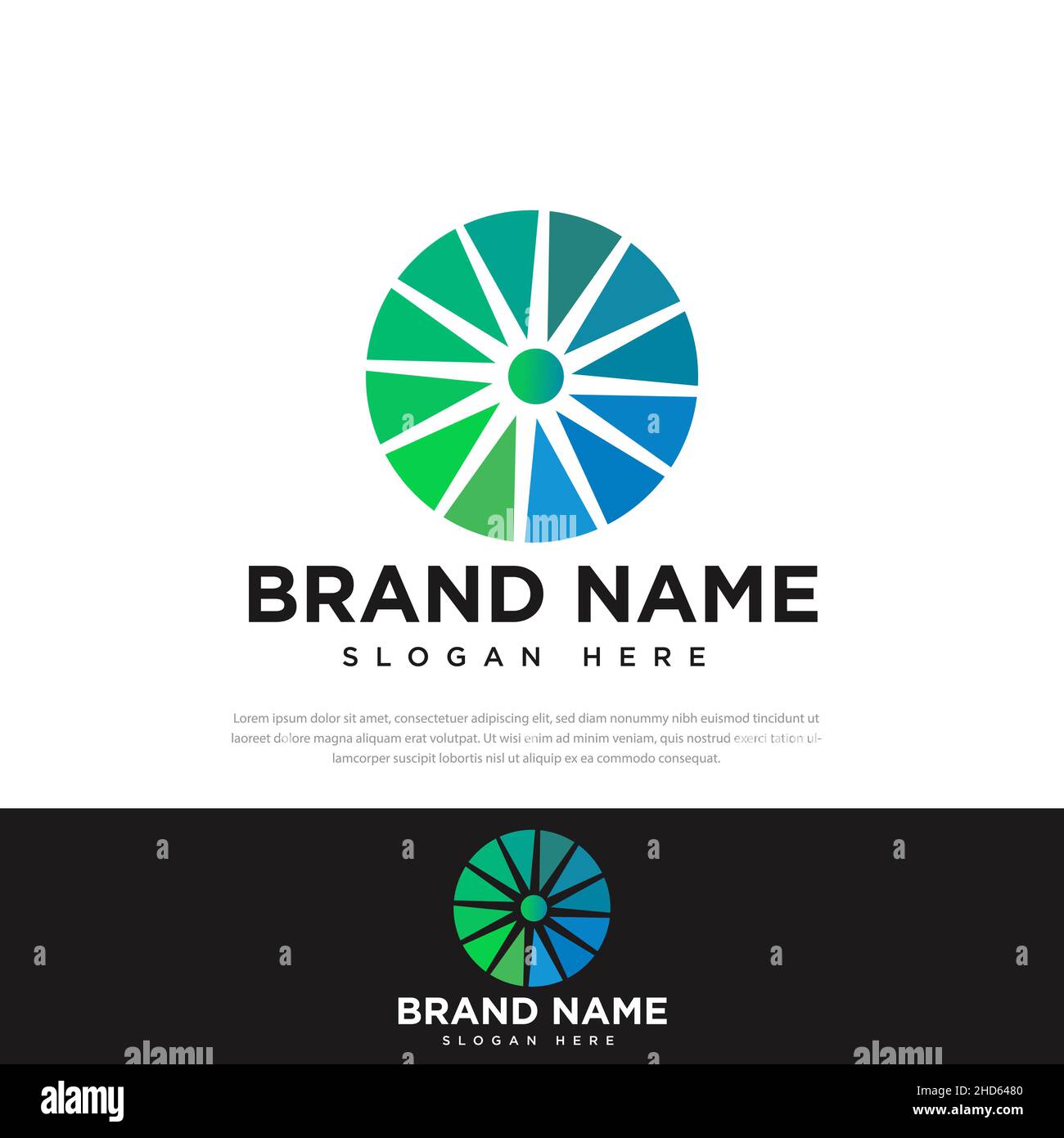 semplice sfumatura colore cerchio ornamento logo, simbolo, icona Illustrazione Vettoriale