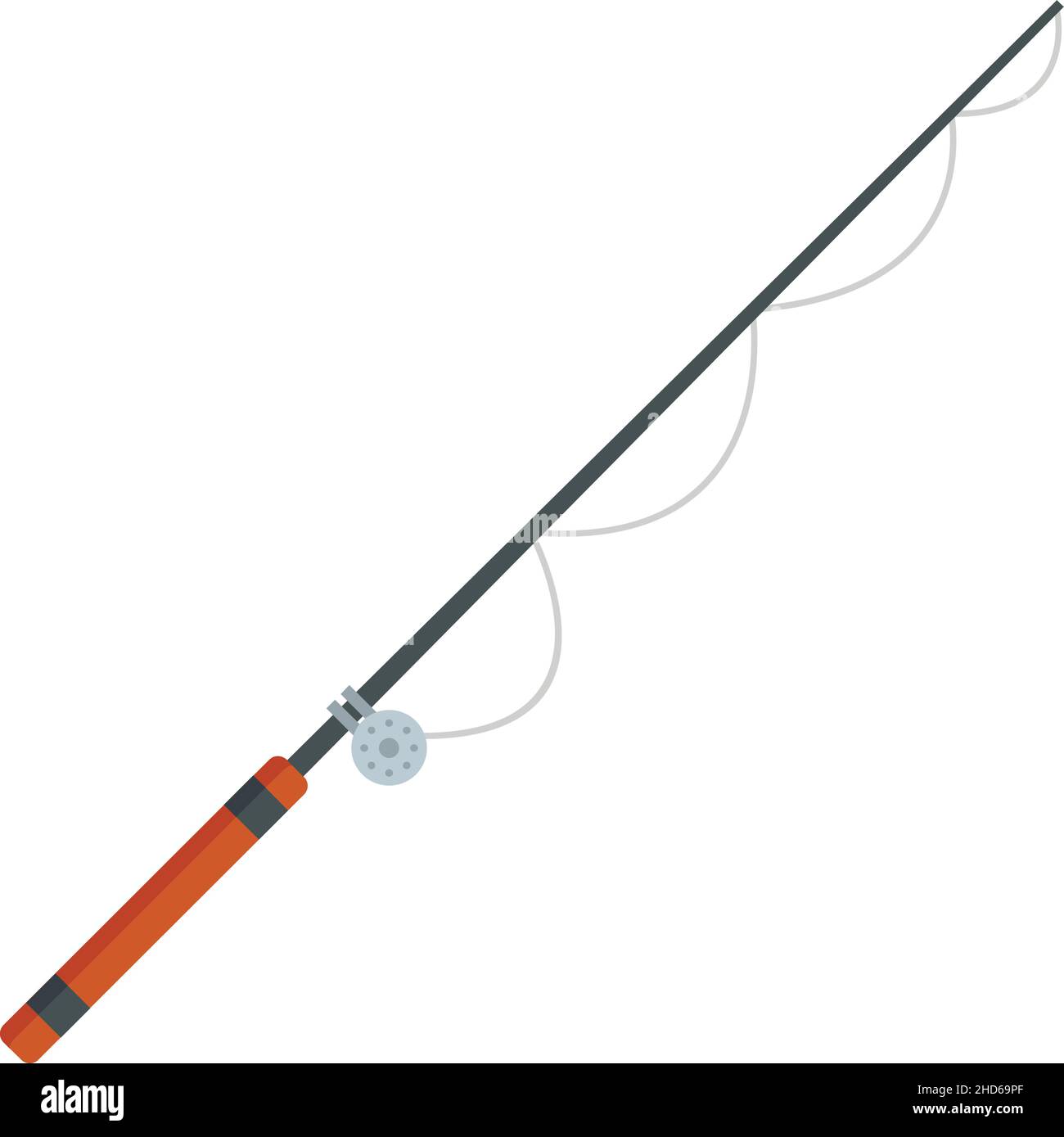 Canna da pesca icona tempo libero. Illustrazione piatta di canna da pesca  leisure vettore icona isolato su sfondo bianco Immagine e Vettoriale - Alamy