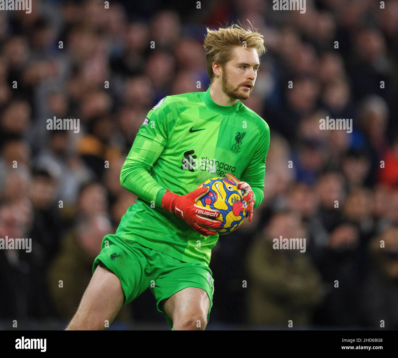 02 Gennaio - Chelsea v Liverpool - Premier League - Stamford Bridge Caoimhin Kelleher durante la partita della Premier League presso Stamford Bridge Picture Credit : © Mark Pain / Alamy Live News Foto Stock