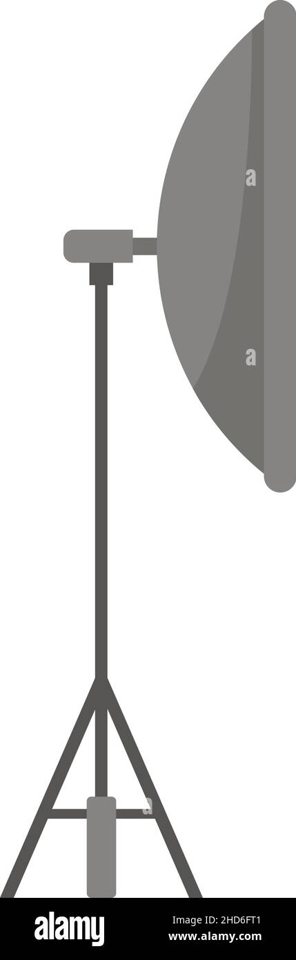Icona supporto luce video. Illustrazione piatta dell'icona vettoriale del supporto della luce video isolata su sfondo bianco Illustrazione Vettoriale