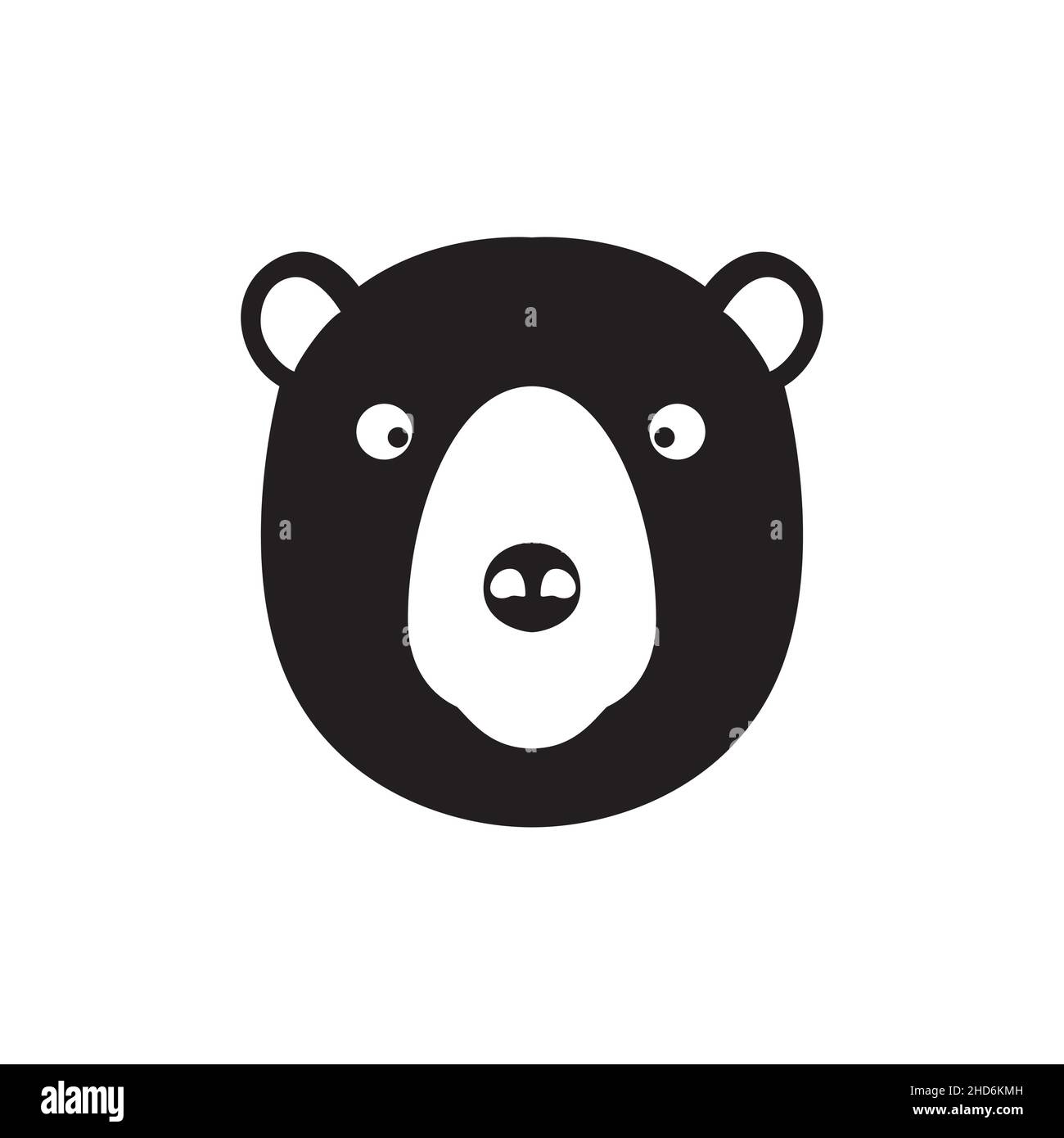 testa nera sorriso miele orso logo disegno vettore grafico simbolo icona  illustrazione idea creativa Immagine e Vettoriale - Alamy