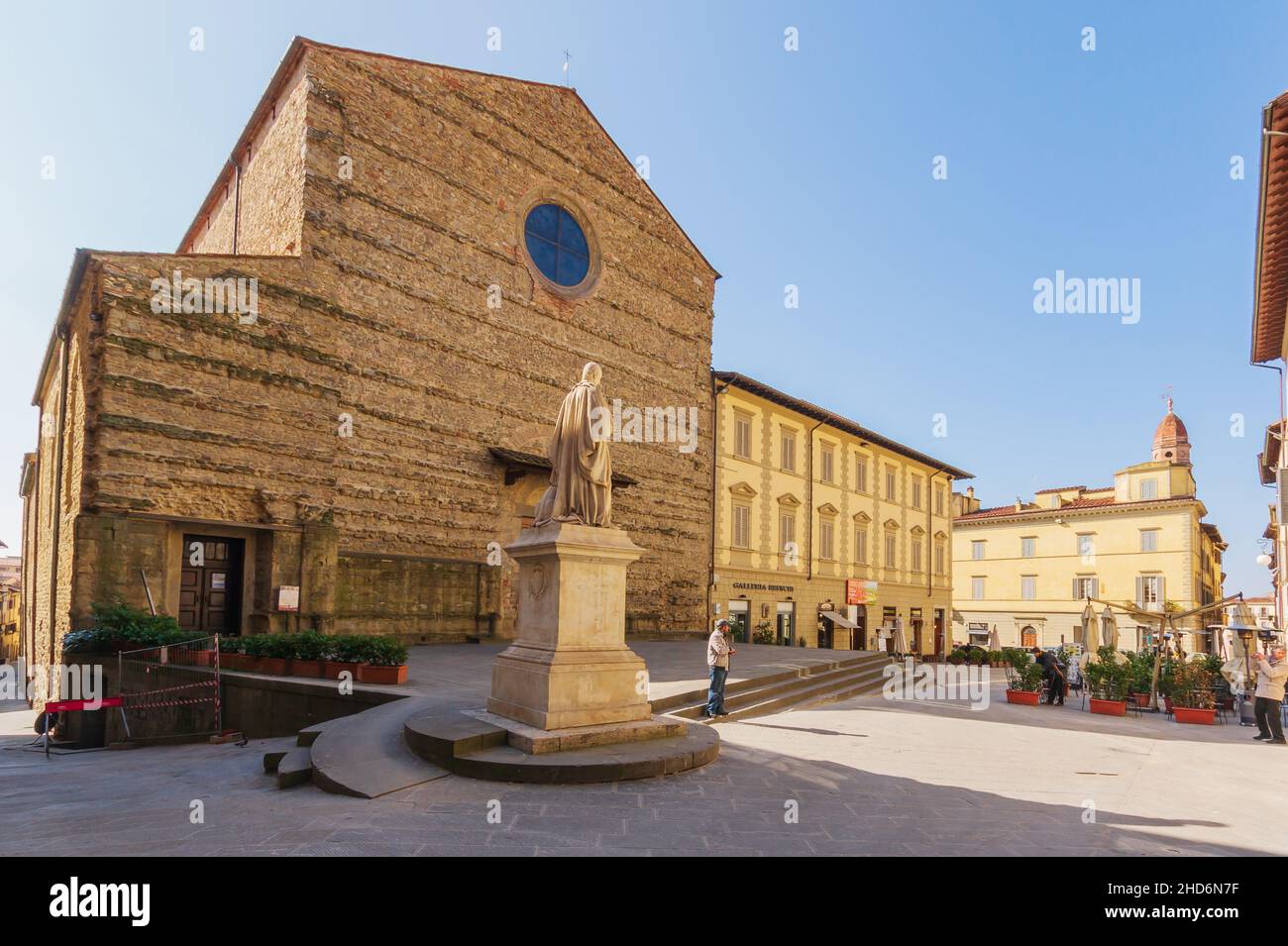 Piazza San Francesco Chiesa di San Francesco Arezzo Toscana