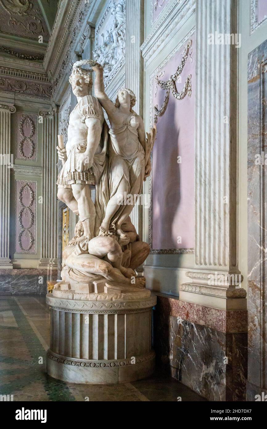 Reggia di Caserta, Reggia di Caserta una delle più grandi residenze reali del mondo, Patrimonio dell'Umanità dell'UNESCO, Caserta, Campania, Italia Foto Stock
