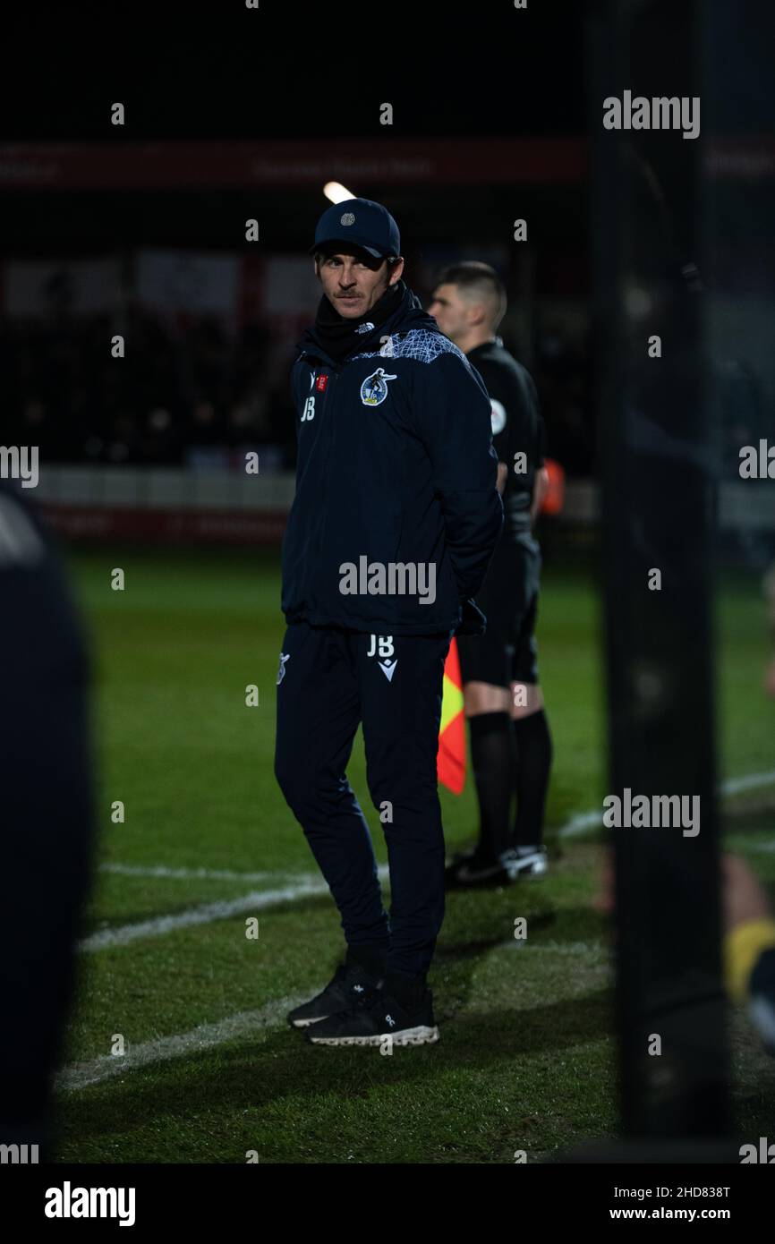 Joey Barton, manager di Bristol Rover, durante il gioco EFL 2 contro Salford City. 23/11/21 Foto Stock