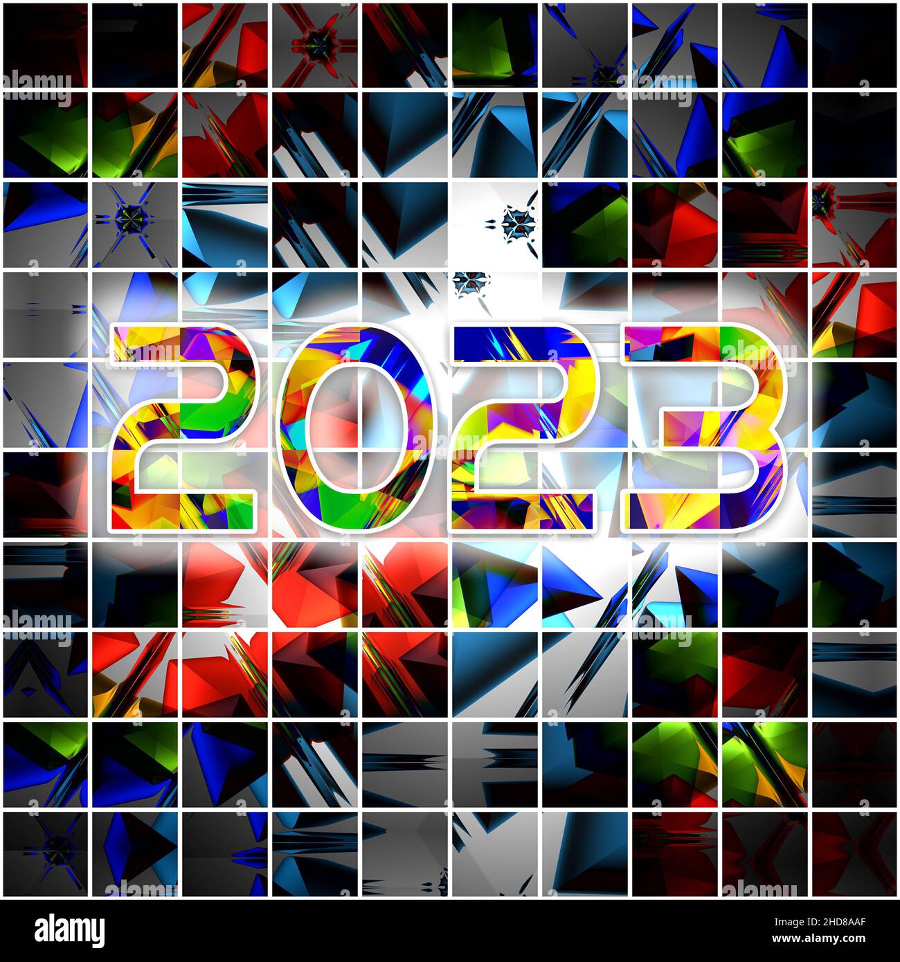 Caleidoscopio anno 2023 Foto Stock