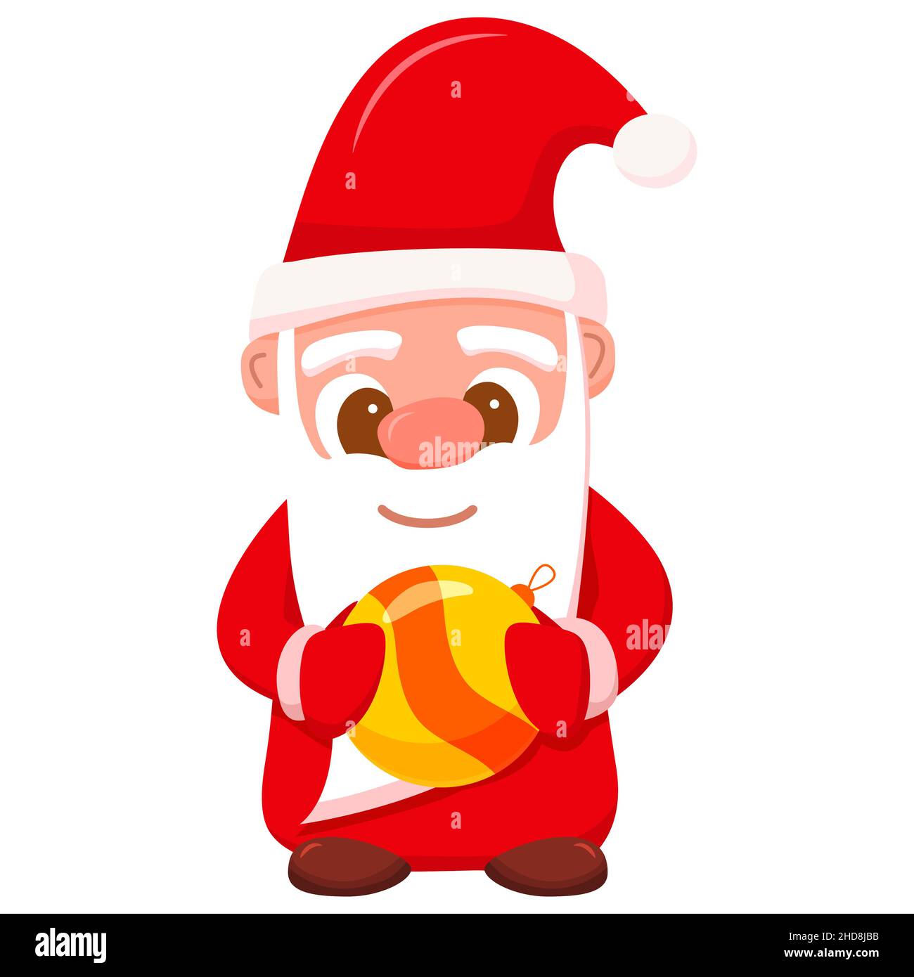 Per biglietti di Natale, banner, etichette ed etichette. Isolato su sfondo bianco. Illustrazione Vettoriale