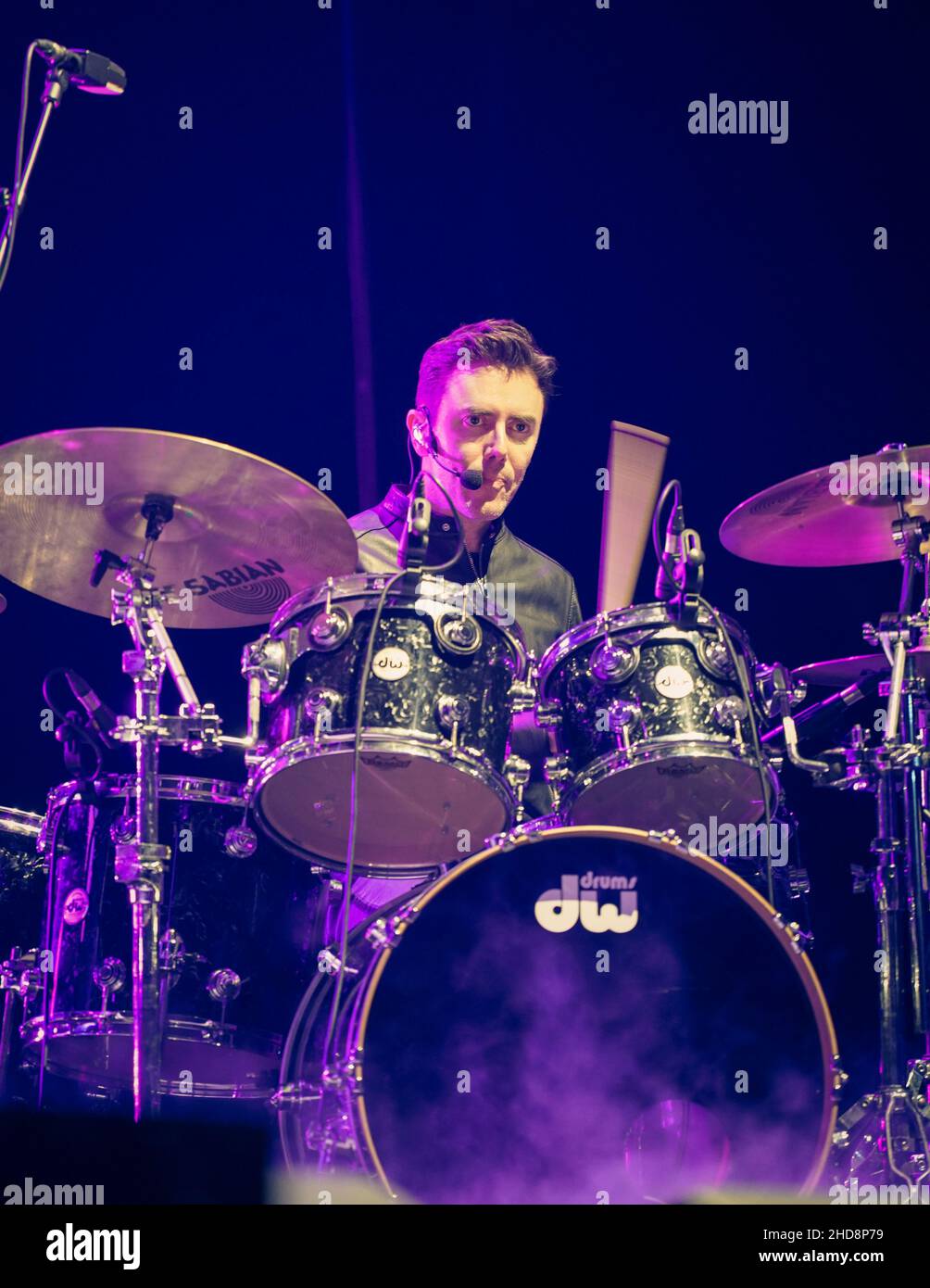 Lo script live sul palco. Foto Stock