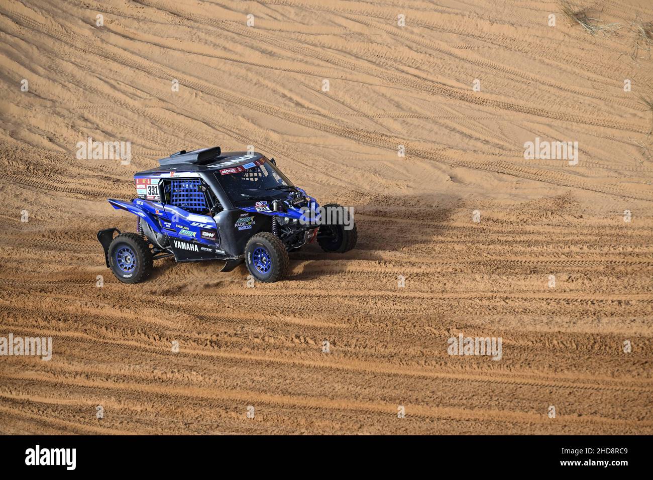 331 Alkuwari Khalid (qat), Alkuwari Nasser (qat), Yamaha Powered by X-RAID Teamn Yamaha YWZ 1000R SS, T3 FIA, ritratto durante la fase 3 del Dakar Rally 2022 tra al Artawiya e al Qaysumah, il 4th 2022 gennaio ad al Qaysumah, Arabia Saudita - Foto: Gigi Soldano/DPPI/LiveMedia Foto Stock