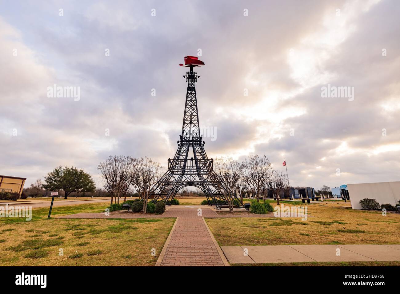 Vista diurna della famosa Parigi Texas Eiffel Tower negli USA Foto Stock