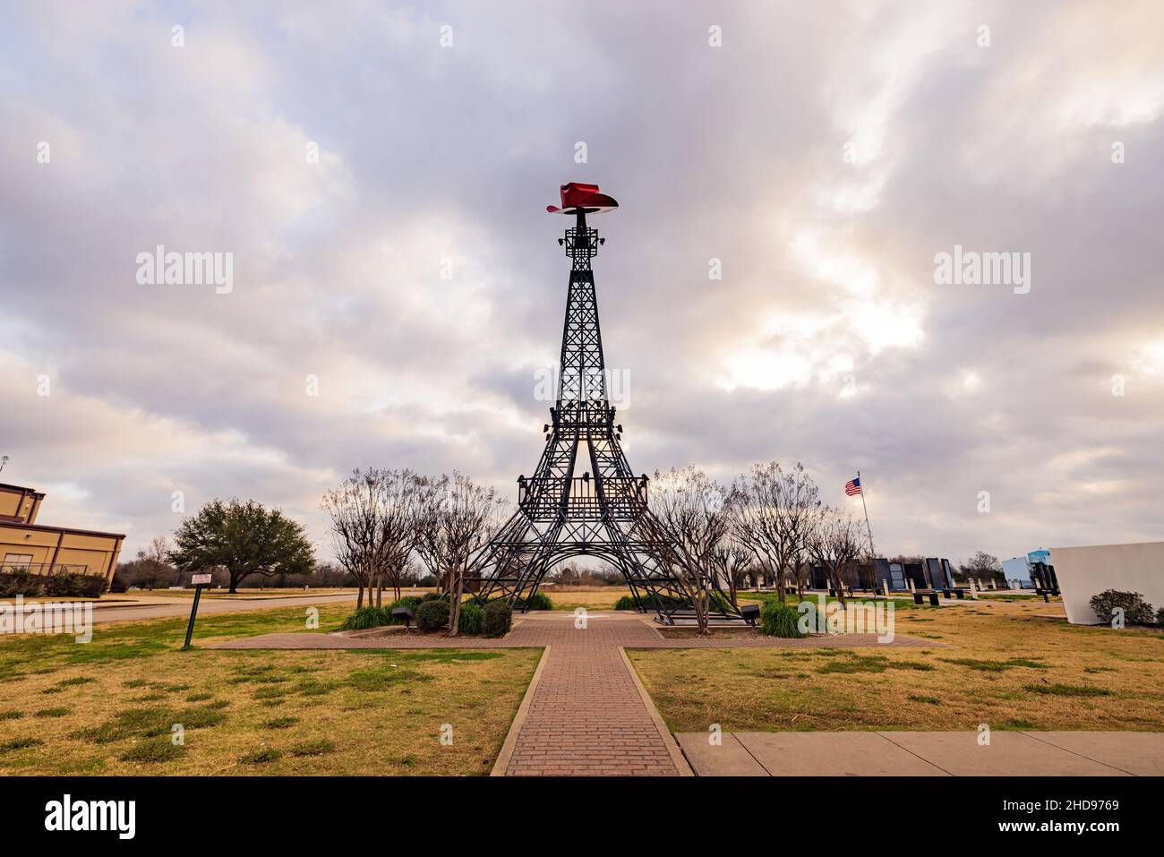 Vista diurna della famosa Parigi Texas Eiffel Tower negli USA Foto Stock