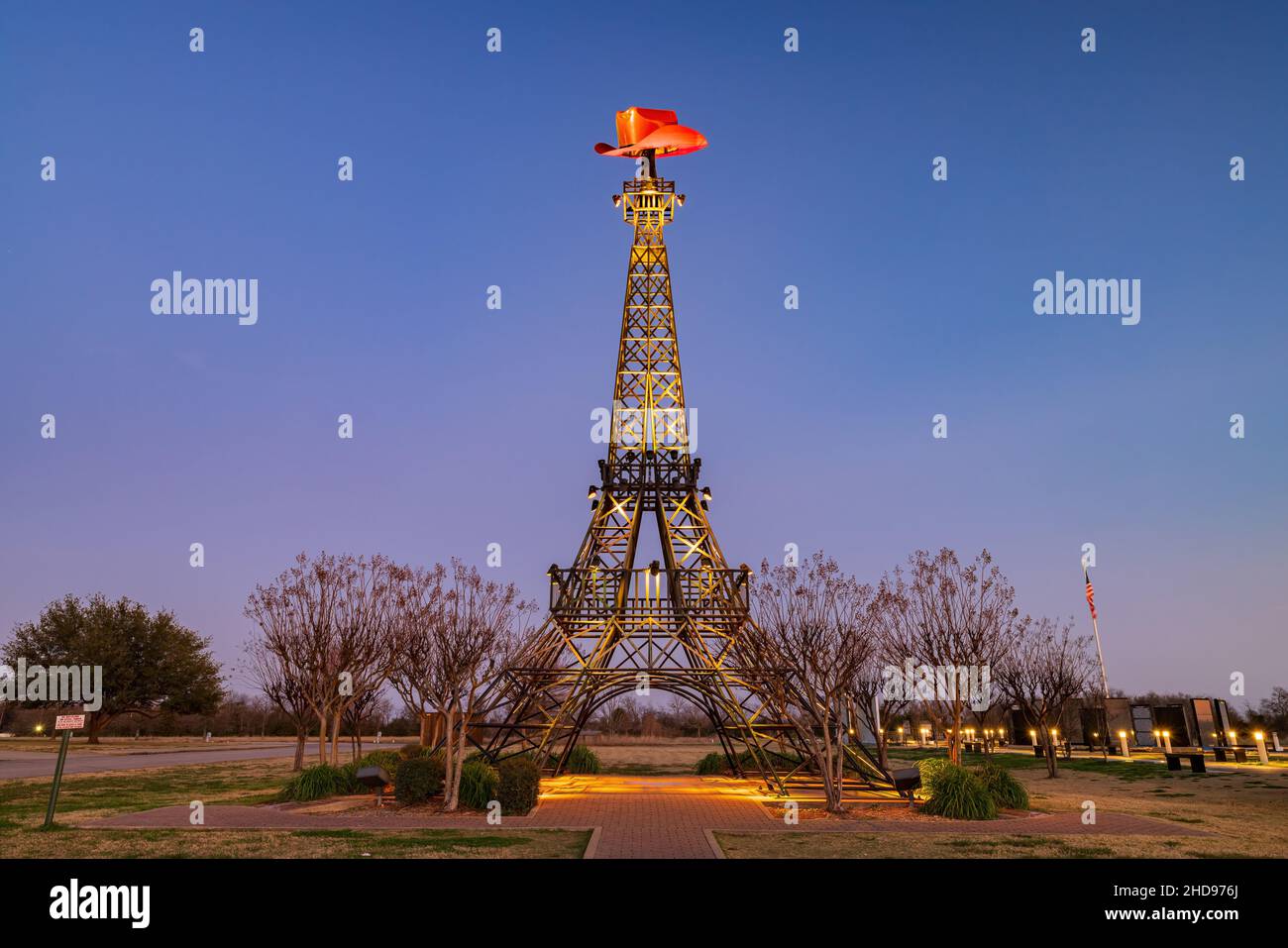 Vista diurna della famosa Parigi Texas Eiffel Tower negli USA Foto Stock