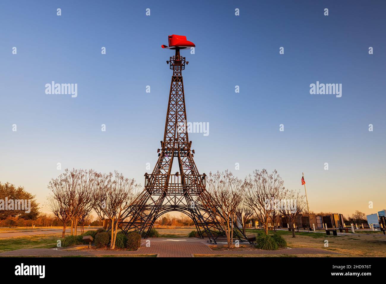 Vista diurna della famosa Parigi Texas Eiffel Tower negli USA Foto Stock