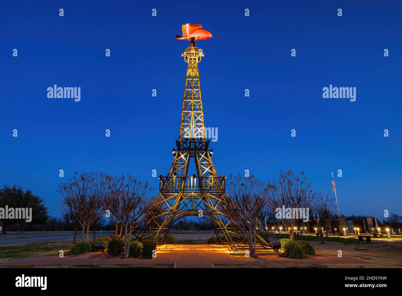 Vista diurna della famosa Parigi Texas Eiffel Tower negli USA Foto Stock