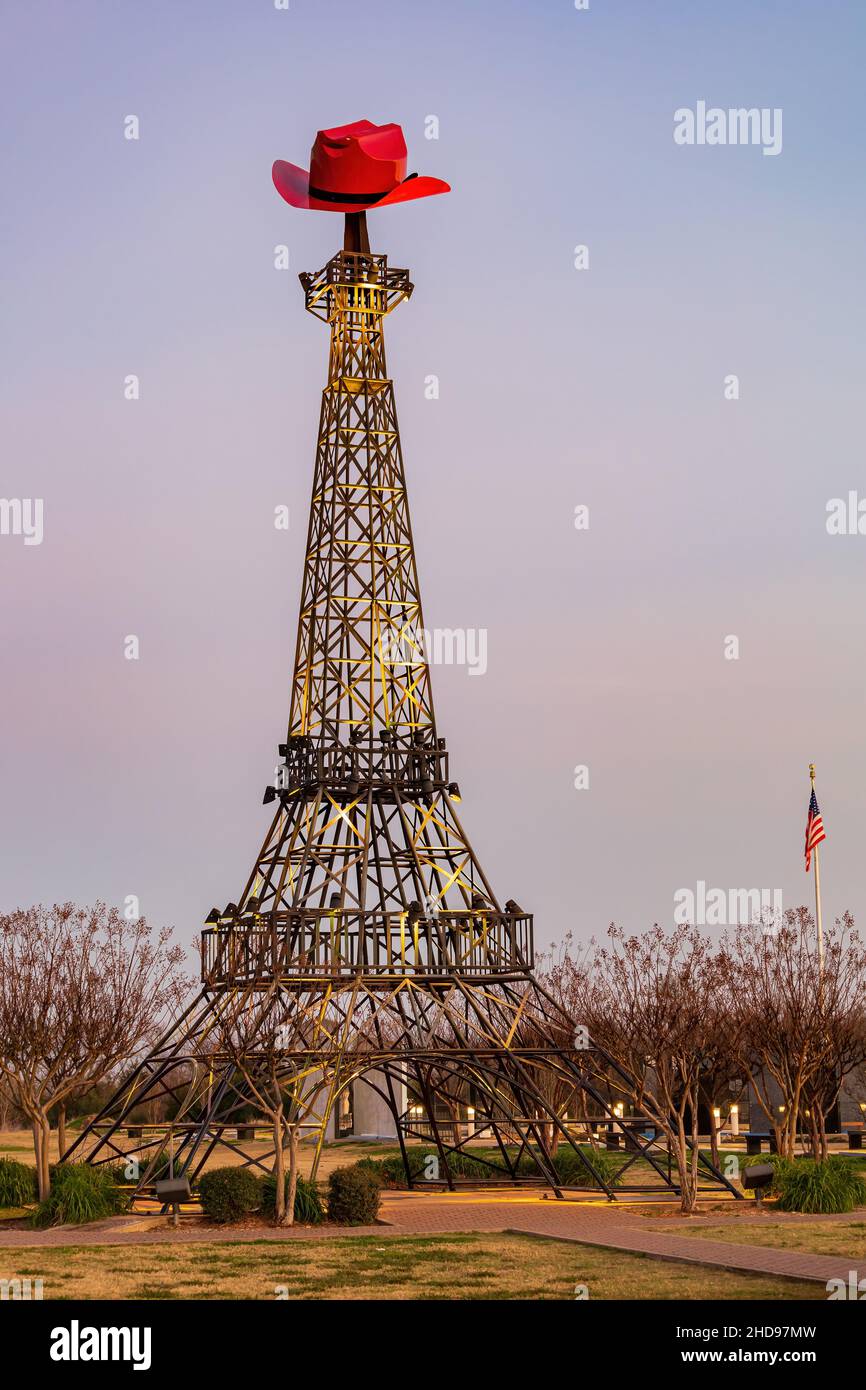 Vista diurna della famosa Parigi Texas Eiffel Tower negli USA Foto Stock