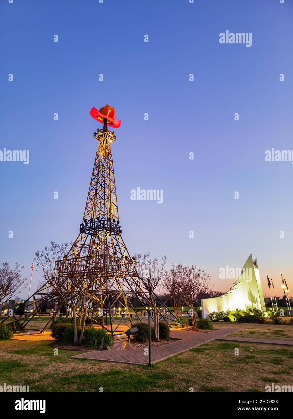 Vista diurna della famosa Parigi Texas Eiffel Tower negli USA Foto Stock