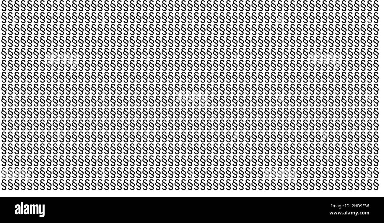 molti piccoli caratteri di paragrafo nero di legge segno allineato in su Foto Stock