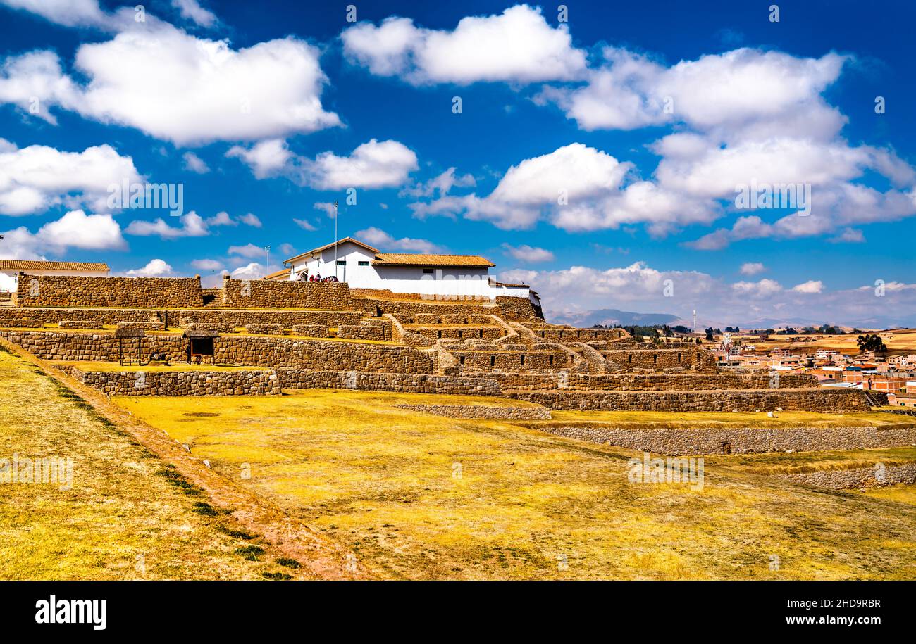 Rovine Inca a Chinchero in Perù Foto Stock