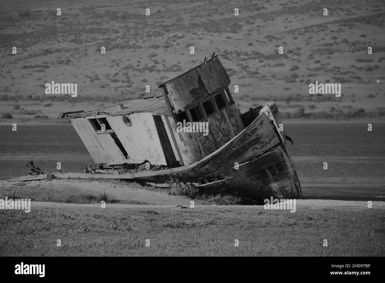 Abbandonato punto barca Reyes california Foto Stock