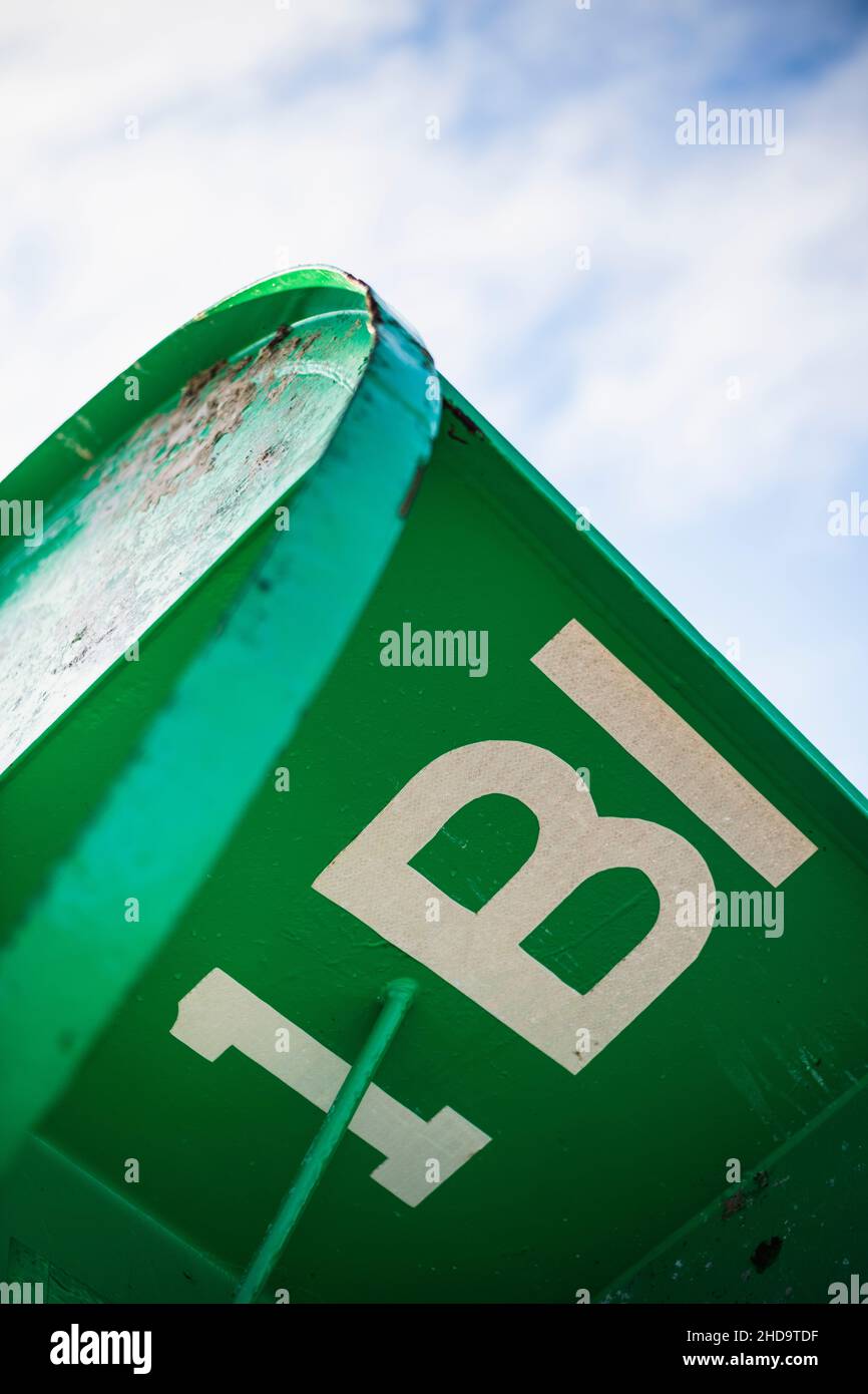 Il governo Bell Buoy si è lavato a terra dopo l'uragano Foto Stock