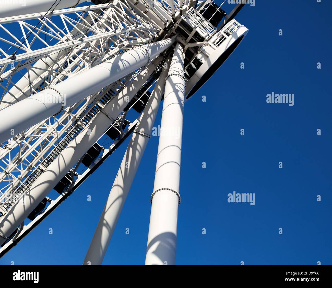particolare della struttura di supporto di una ruota di ferro Foto Stock