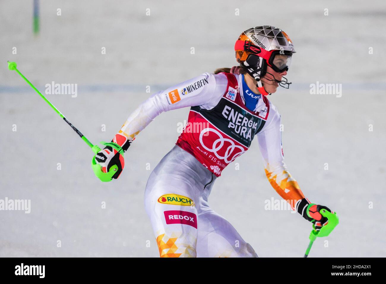 Zagabria, Croazia, 4th gennaio 2022. Petra Vlhova della Slovacchia durante l'Audi FIS Ski World Cup Snow Queen Trophy - Smalom femminile a Zagabria. Gennaio 04, 2022. Credit: Nikola Krstic/Alamy Foto Stock