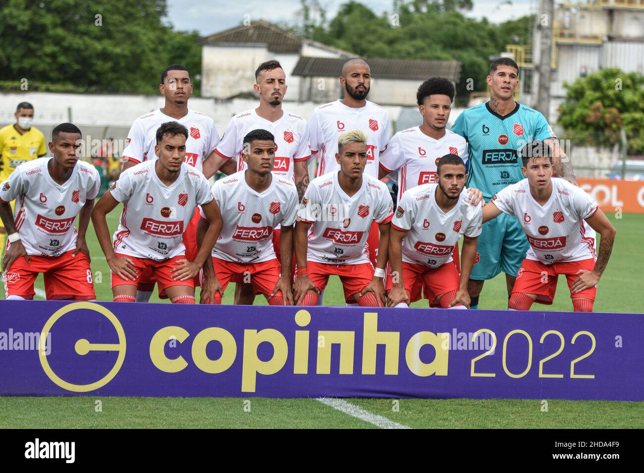 4 gennaio 2022, Mogi das Cruzes, San Paolo, Brasile: Sao Paulo Soccer Junior Cup: Uniao Mogi e Portuguesa. 4 gennaio 2021, Mogi das Cruzes, San Paolo, Brasile: Partita di calcio tra Uniao Mogi e Portuguesa, valida per il round 1st della fase di gruppo della Sao Paulo Soccer Cup Junior 2022, che si tiene presso il Francisco Ribeiro Nogueira Municipal Stadium, a Mogi das Cruzes, Greater Sao Paulo, martedì (4). La partita si è conclusa con un pareggio per il 0-0. Credit: Ronaldo Barretto/TheNews2 (Credit Image: © Ronaldo Barretto/TheNEWS2 via ZUMA Press Wire) Foto Stock