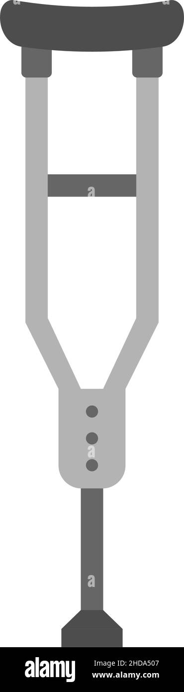 Vettore di disegno di icona di crutch isolato Illustrazione Vettoriale