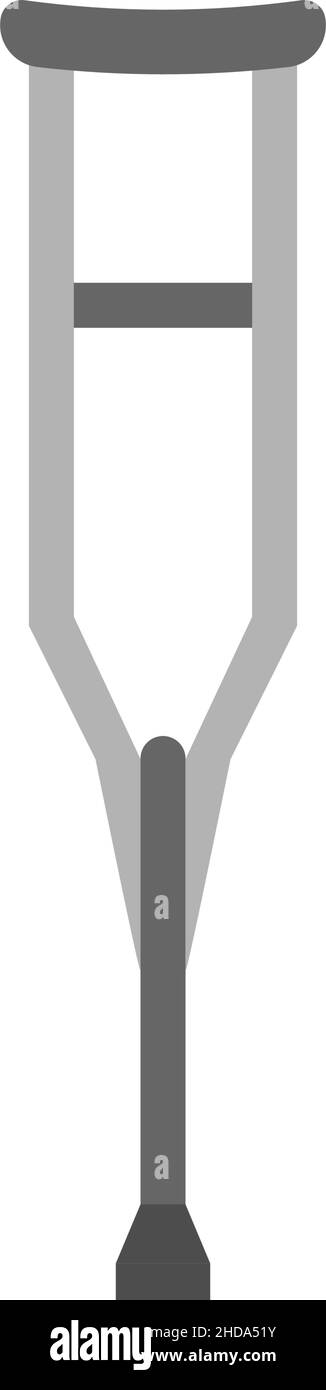 Vettore di disegno di icona di crutch isolato Illustrazione Vettoriale
