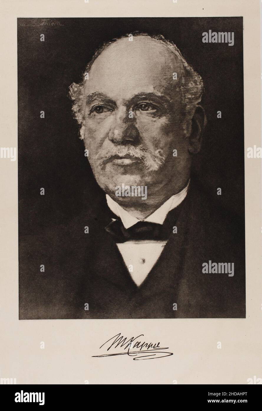 Ritratto di Markus Kappel. Markus Kappel 1910 (1839 – 1919) è stato un banchiere, commerciante, collezionista e patrono tedesco. Foto Stock