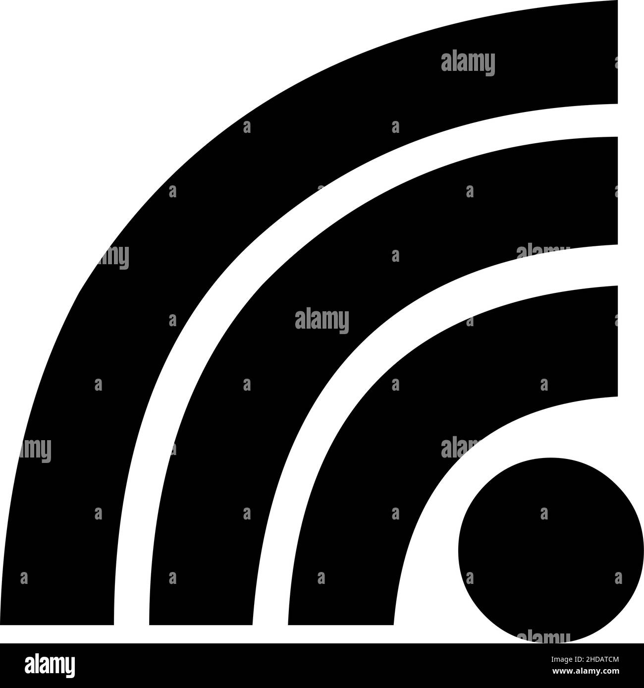 Illustrazione vettoriale di logo, simbolo o icona di wi-fi connesso Illustrazione Vettoriale