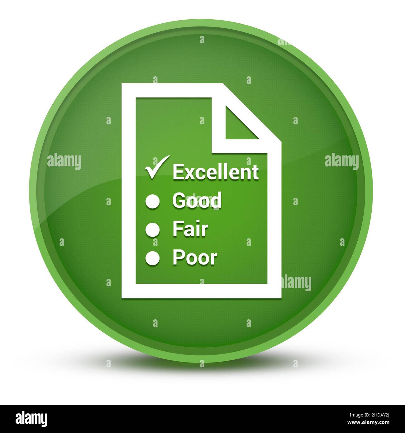 Sondaggio (icona questionario) lussuoso pulsante rotondo verde lucido illustrazione astratta Foto Stock