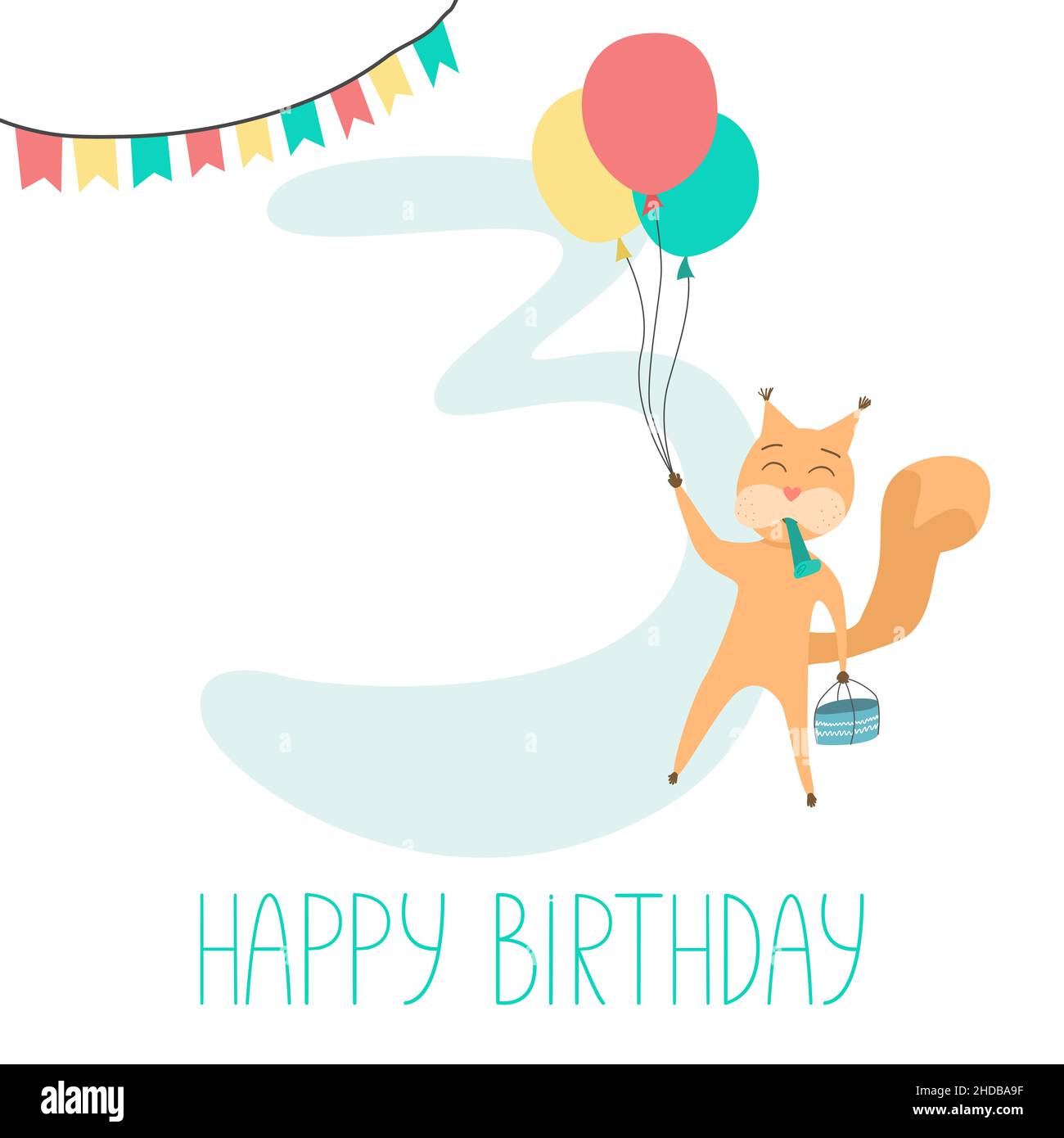 Biglietto di auguri di compleanno personalizzato per bambina con