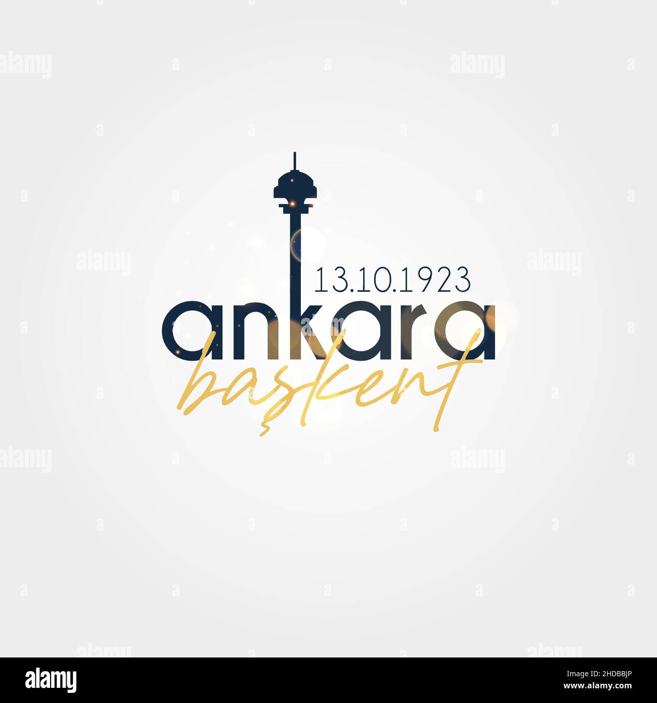 Anniversario di Ankara che diventa la capitale della Turchia. Illustrazione Vettoriale