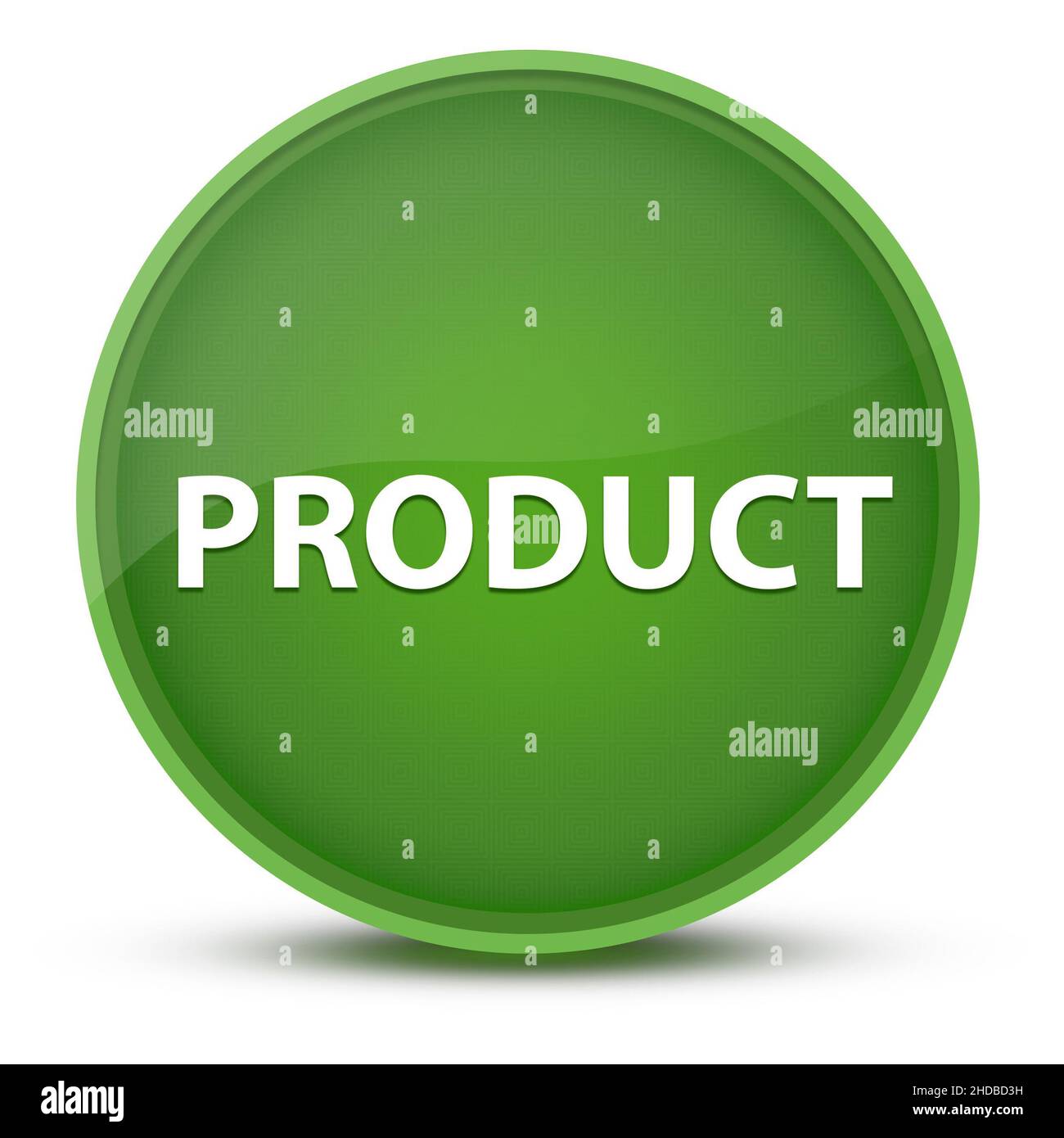Prodotto lussuoso pulsante rotondo verde lucido illustrazione astratta Foto Stock