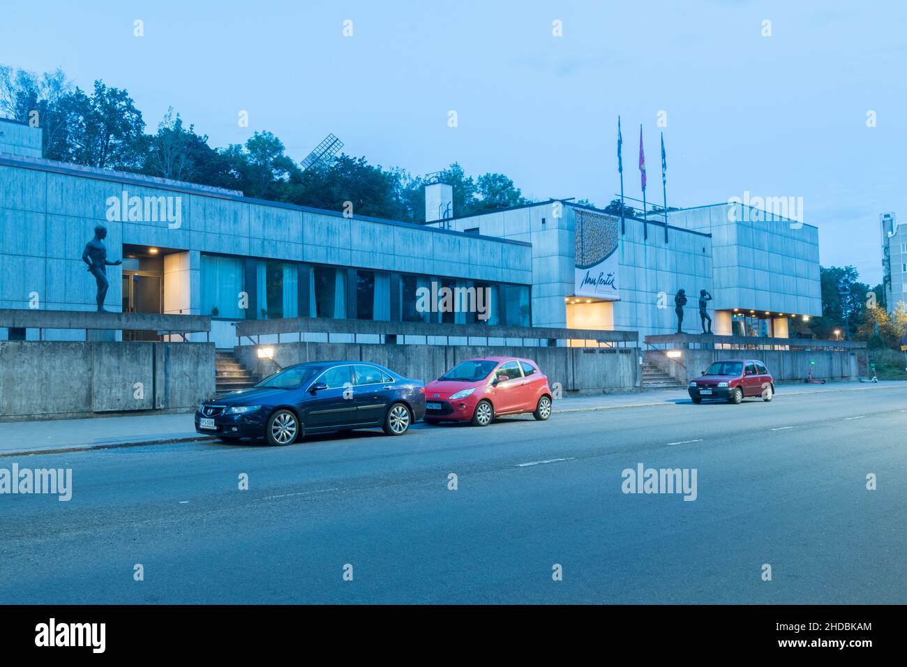 Turku, Finlandia - 5 agosto 2021: Vista mattutina sul Museo d'Arte di Waino Aaltonen Foto Stock