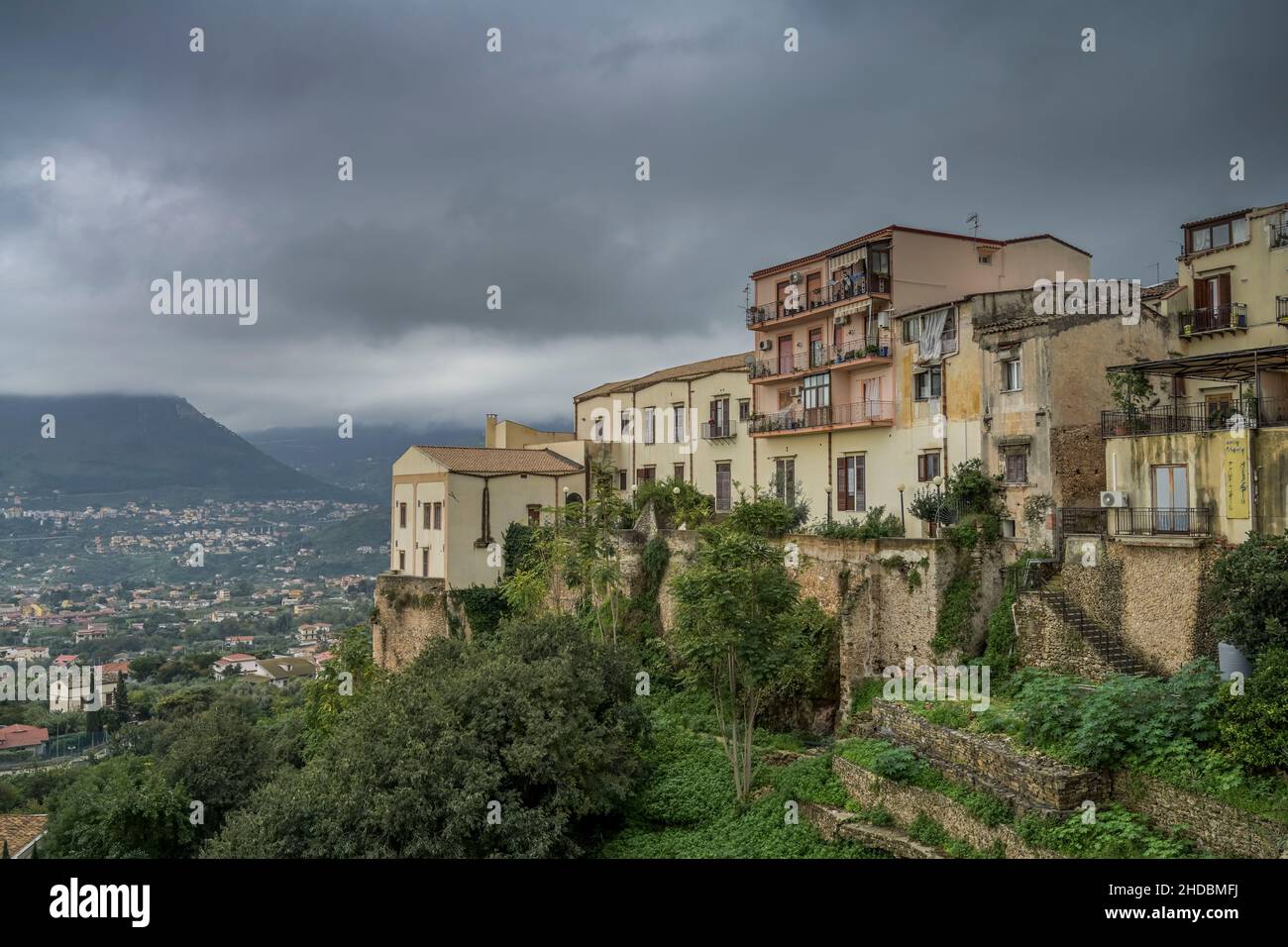 Stadtansicht, Monreale, Sizilien, Italien Foto Stock
