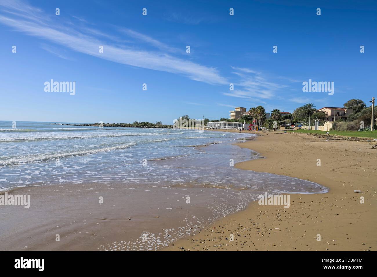 Strand Spiaggia Punta Grande, Sizilien, Italien Foto Stock