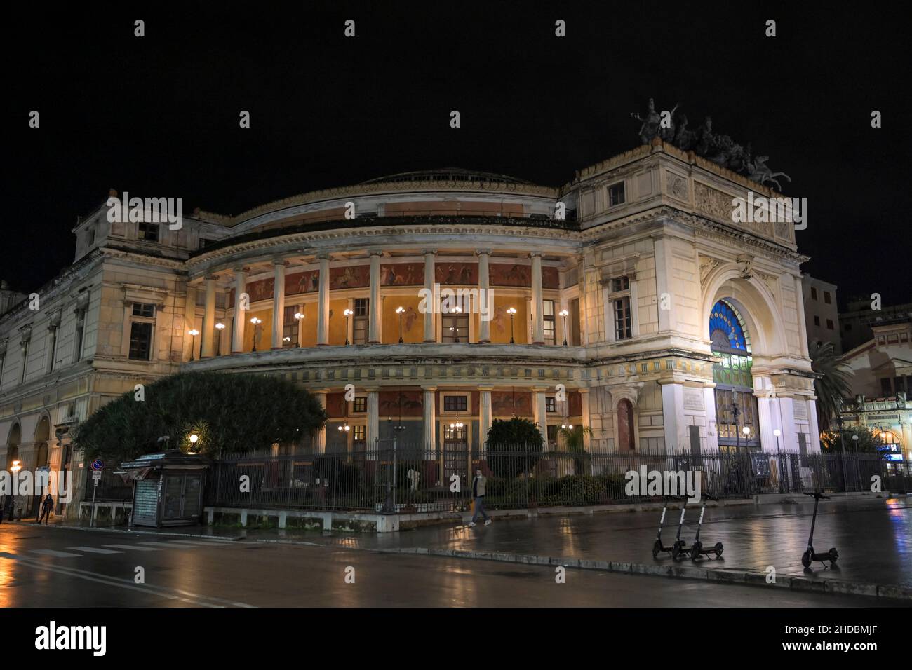 Teatro Politeama, Palermo, Sizilien, Italien Foto Stock