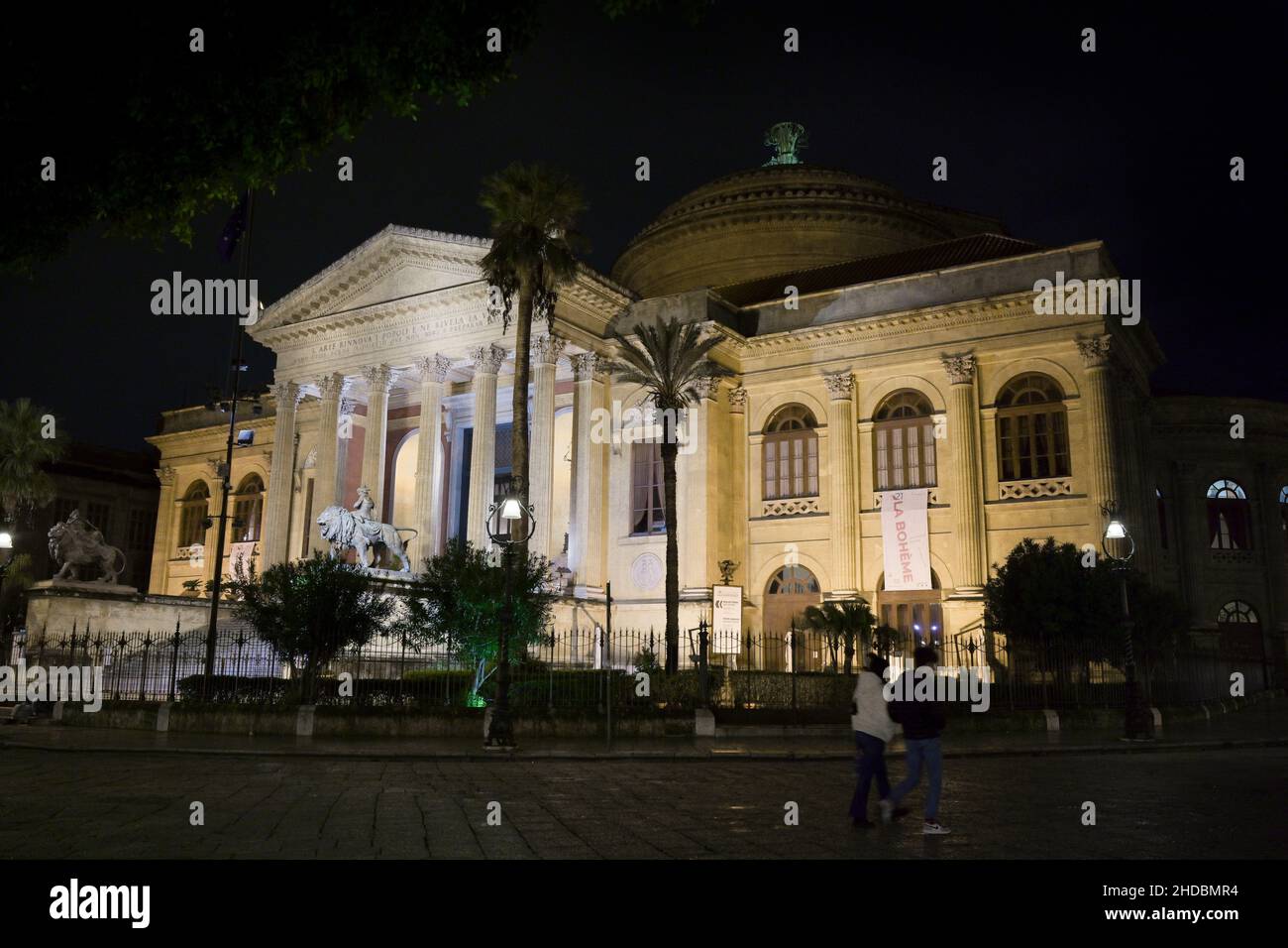 Teatro Massimo, Palermo, Sizilien, Italien Foto Stock