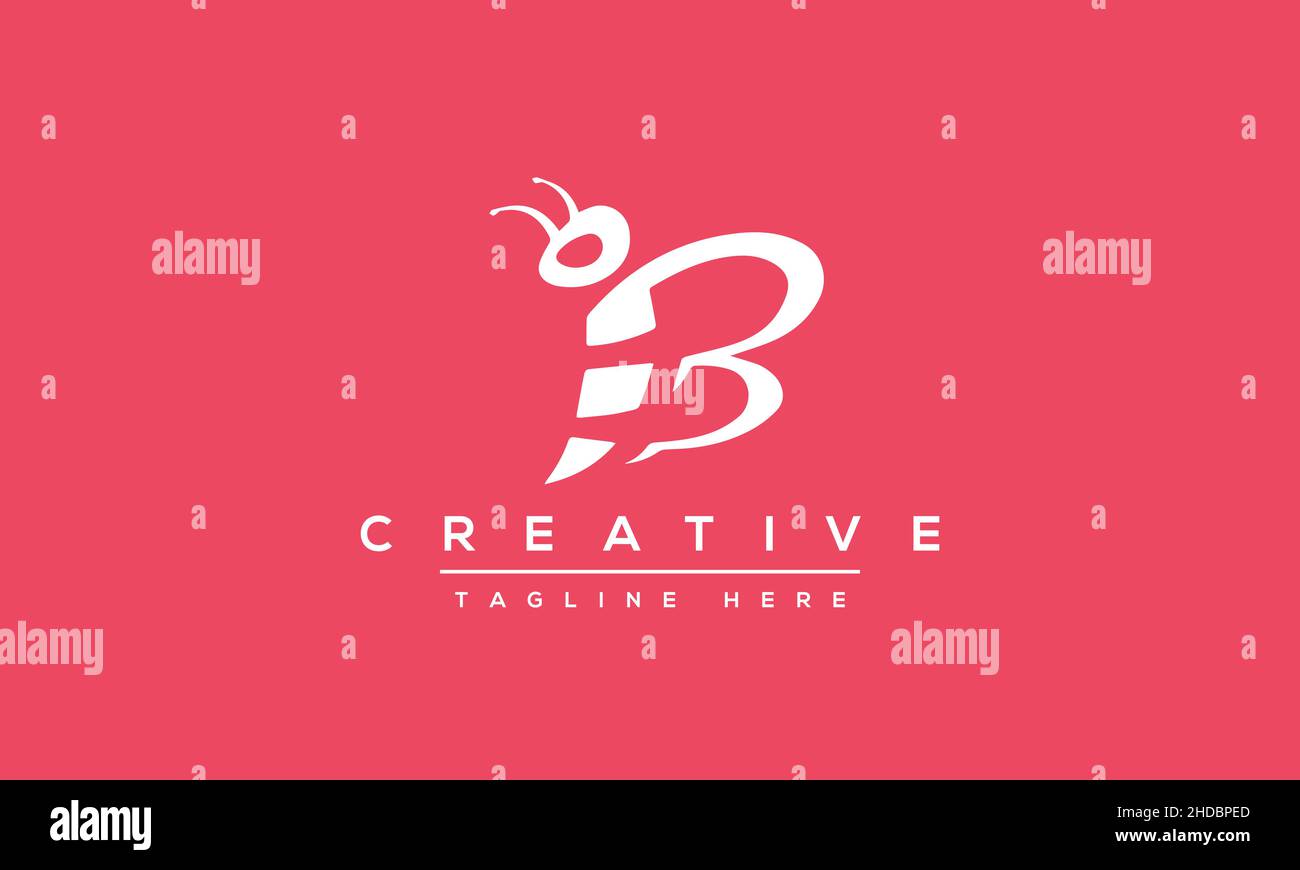 Design moderno astratto della lettera B. Icona minima basata su B iniziale. Vettore BB iniziale Illustrazione Vettoriale