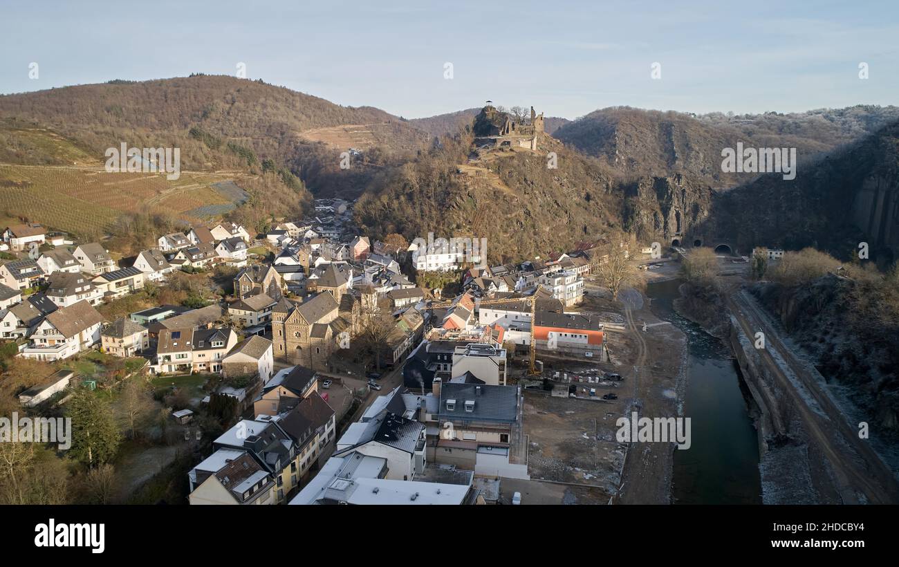 Il centro di Altenahr dopo il disastro alluvione. Altenahr, Renania-Palatinato, Germania, Europa Foto Stock