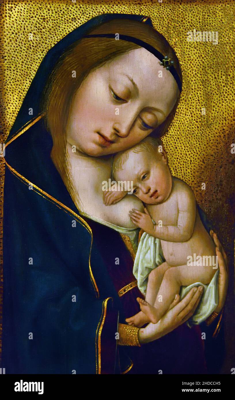 Dittico con la Vergine e il Bambino e il donatore Willem van Bibaut 1525-1530 Maestro della leggenda della Maddalena tra il 1480 e il 1537 Belgio, Belgio, Fiammingo, Foto Stock