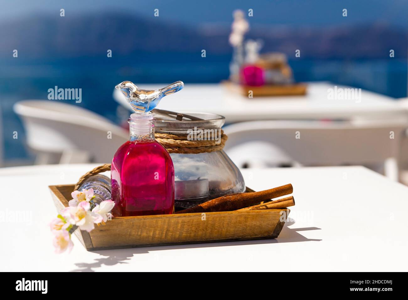 Blick auf Santorin, Griechenland, Europa Foto Stock