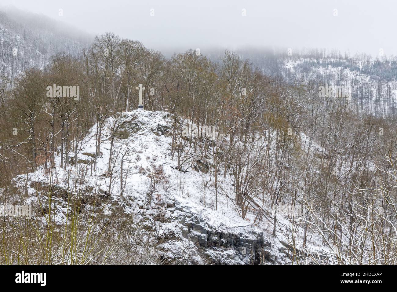 Bodetal Harz Treseburg im Inverno Foto Stock