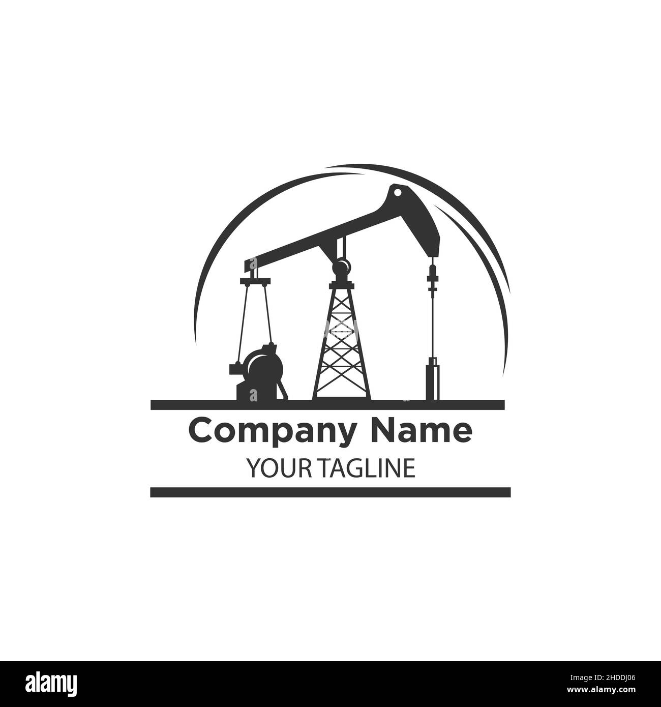 Logo Oil & gas Pipeline Construction Industry.EPS 10 Illustrazione Vettoriale